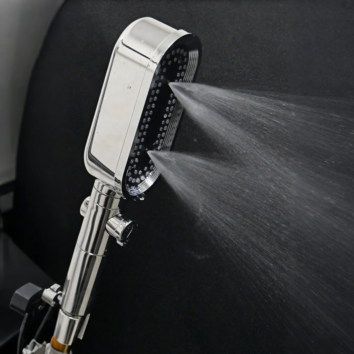 

Silver Handheld High Pressure Shower Head 3 Modes Faucet Adjustable Spray with Massage Brush Shower Faucet Bathroom Accessories