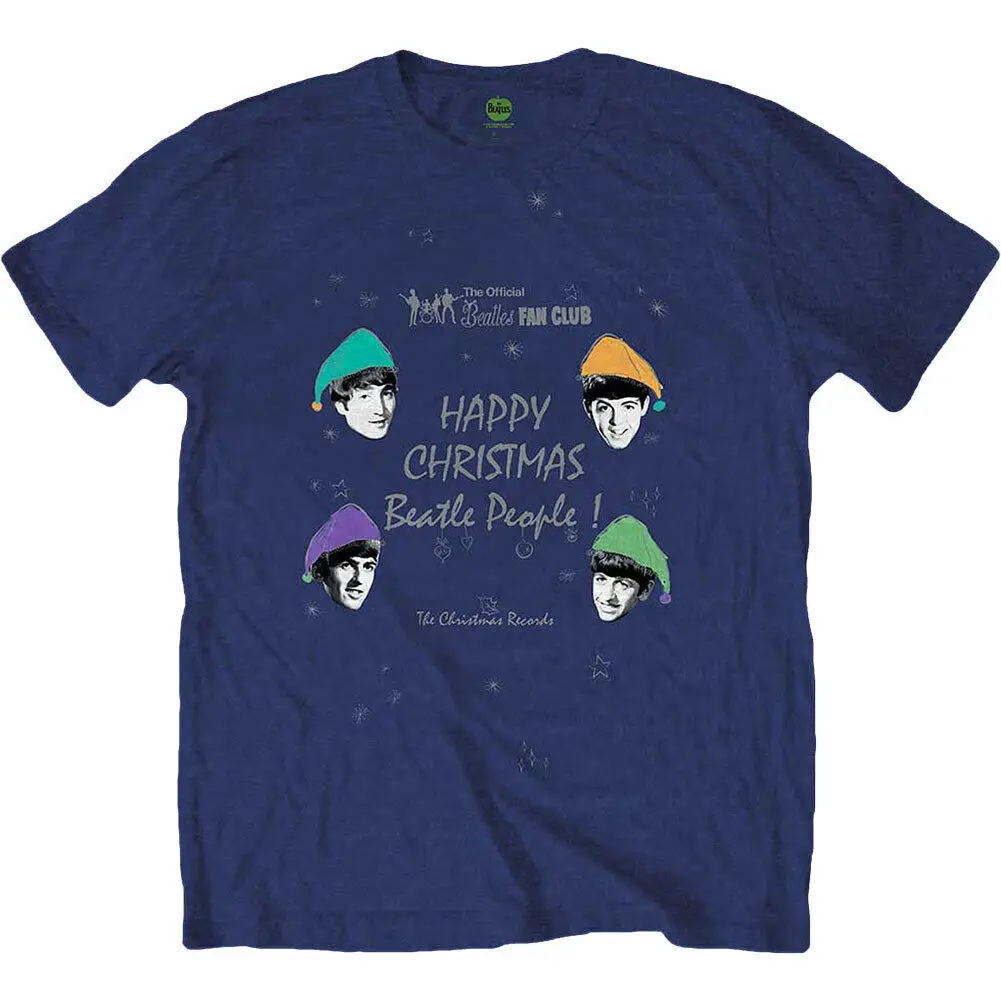 

Мужская приталенная футболка с надписью Happy Christmas, Размер XX-Large