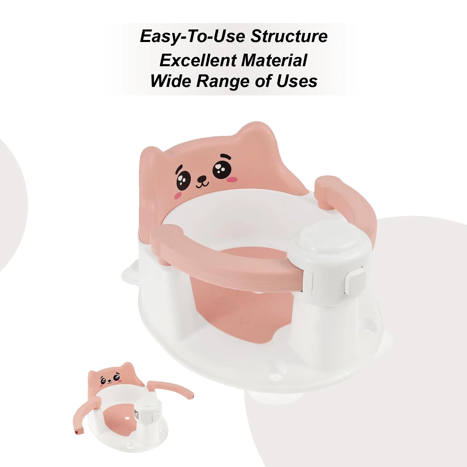 

Сиденья для ванны для младенцев, нескользящее сиденье для ванны для сидения, стул для ванны на присоске для малышей, детский душ для детей 6-24 месяцев