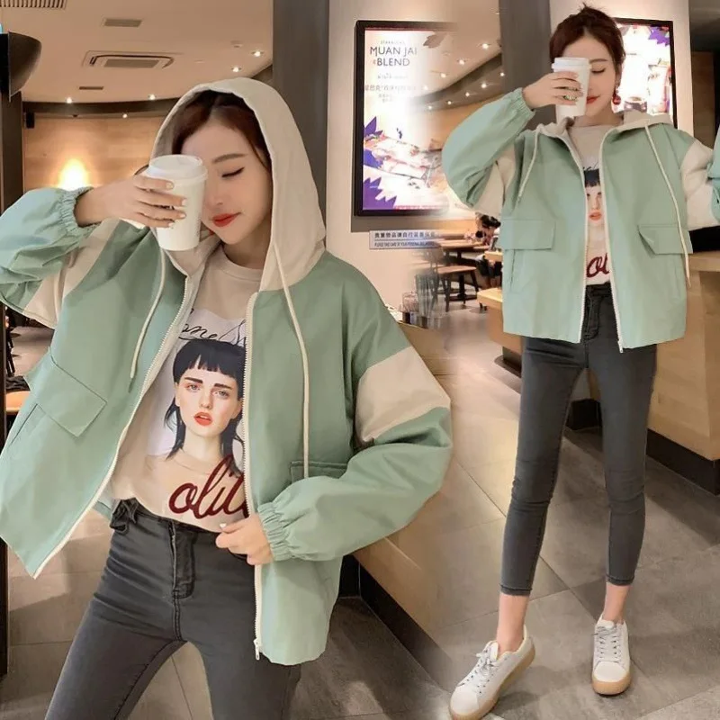 2022 frühling Herbst Frauen Jacke Koreanischen Stil Lose Arbeit Jacke Neue Mode Vielseitig Cropped Harajuku Mantel