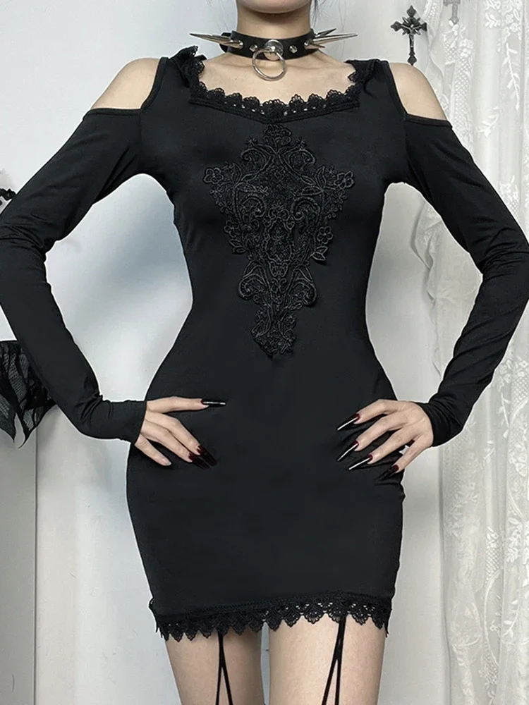 AltGoth Cyber Punk Mall Gothic Dress Women Streetwear Aesthetic Elegant Embroidery Long Sleeve Bodycon Hooded Dress Partywear - AliExpress 200000345 AltGoth Cyber Punk Mall Gothic Dress Women Streetwear Aesthetic Elegant Embroidery Long Sleeve Bodycon Hooded Dress Partywear - AliExpress 200000345