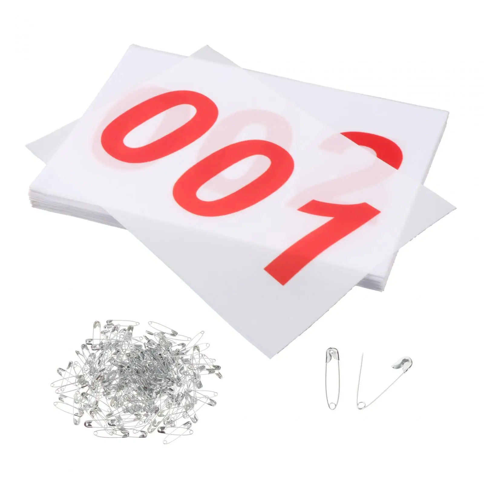 Track and Field Race Bibs Polyester Pongee Competitor Numbers with Pins for School Sports and Marathons