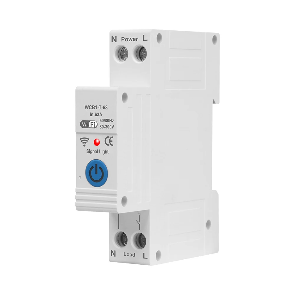 

For Tuya WiFi Smart Circuit Breaker 63A with Remote Control Functionality Perfect for Real Time Electrical Device Management
