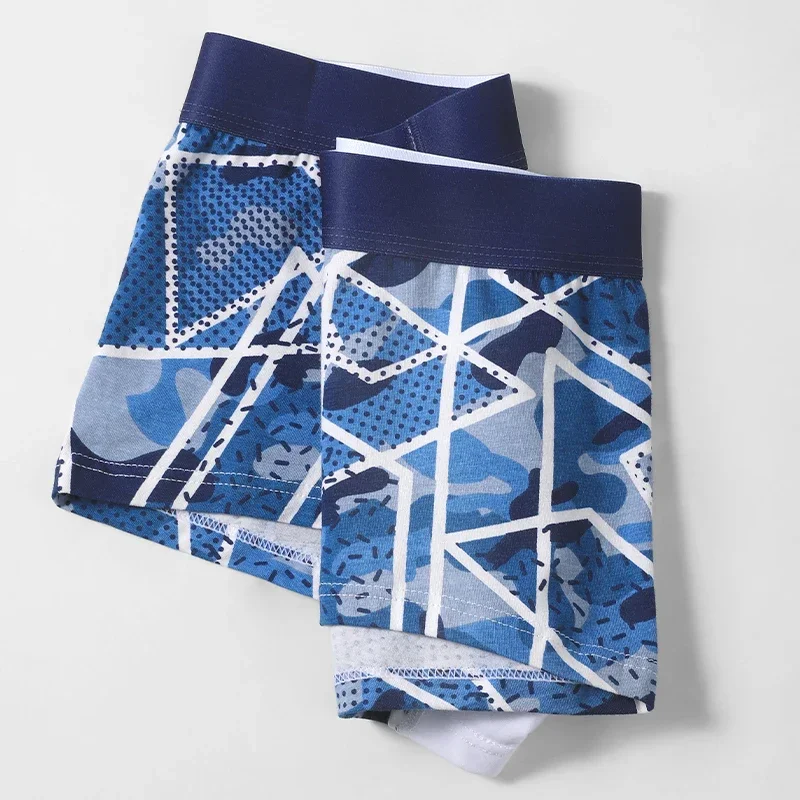 1 قطعة ملابس داخلية للرجال الرجال القطن الملاكمين الشباب الاتجاه شخصية الأولاد مريحة للتنفس سراويل بوكسر رئيس السروال