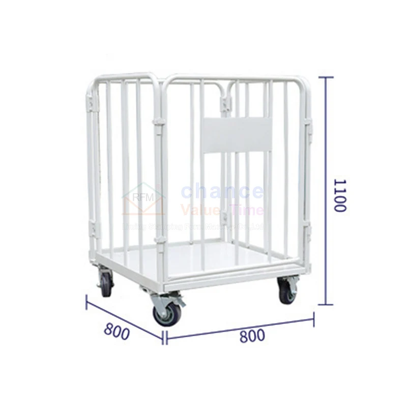전문 물류 롤 컨테이너 트롤리, 공간 절약 조립, 롤링 케이지 카트
