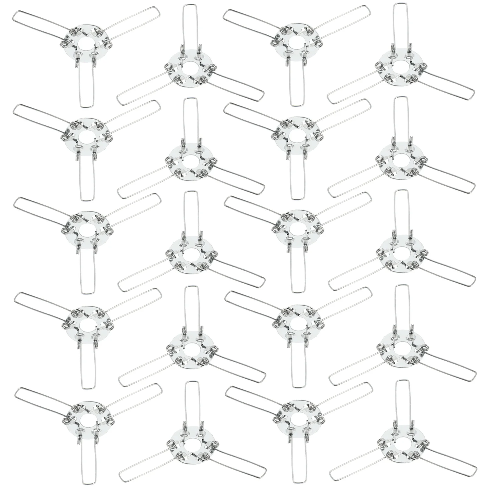 

20Pcs 3-Forks Lampshade Spring Clips Iron Lamp Shade Support Fixator for Chandelier Table Lamp Light Accessories