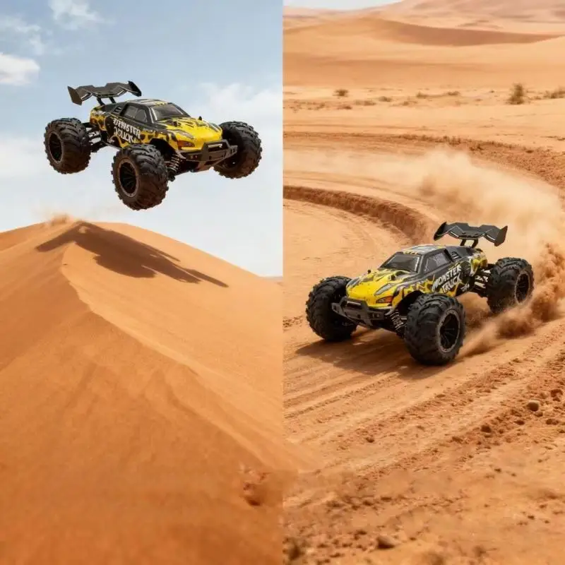 1:16 Scale 4WD High Speed Remote Control Truck All Terrain Off Road Racings Car Outdoor Off-Road Hobby Toy A2UB