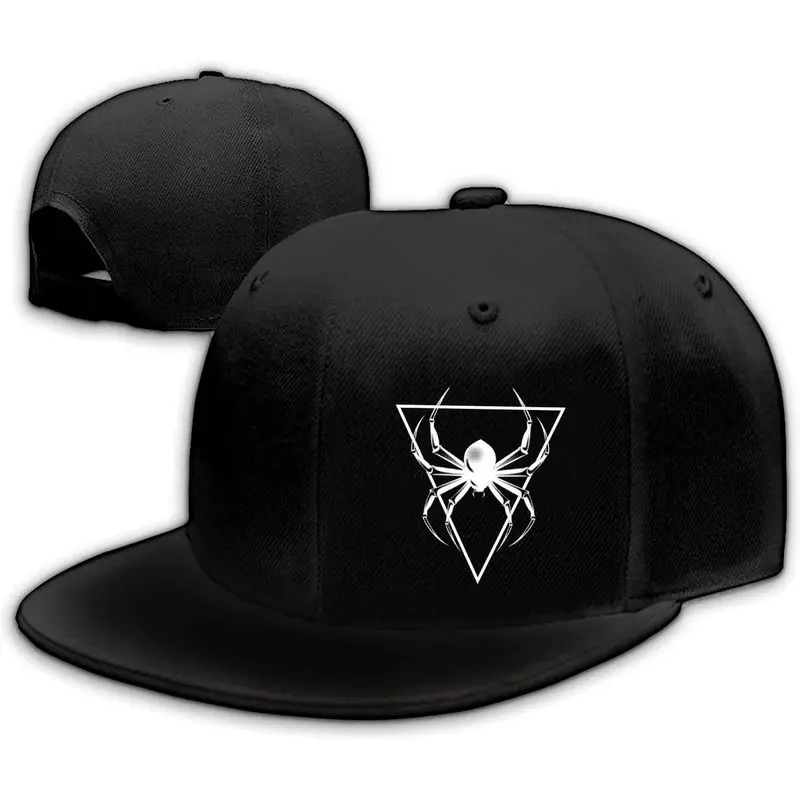 Horror Skull Hat Snapback Hat for Men Women Black Adjustable Classic Adult Baseball Cap Flat Bill Hip Hop Cap