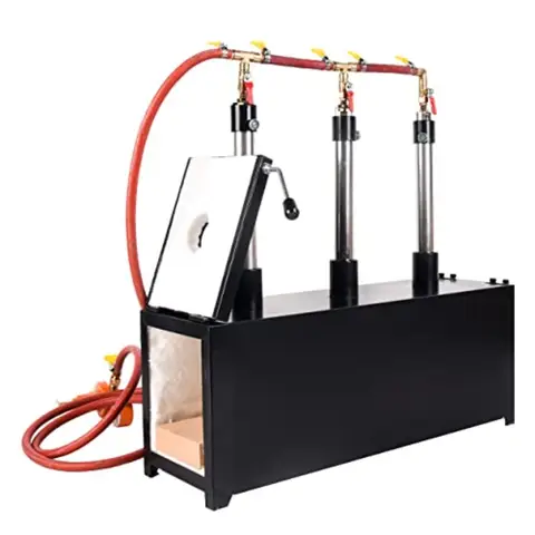 Propane Forge with Three Burners and One Door Large Capacity Square Propane Burner for Knife and Equipment Crafting Ideal for B