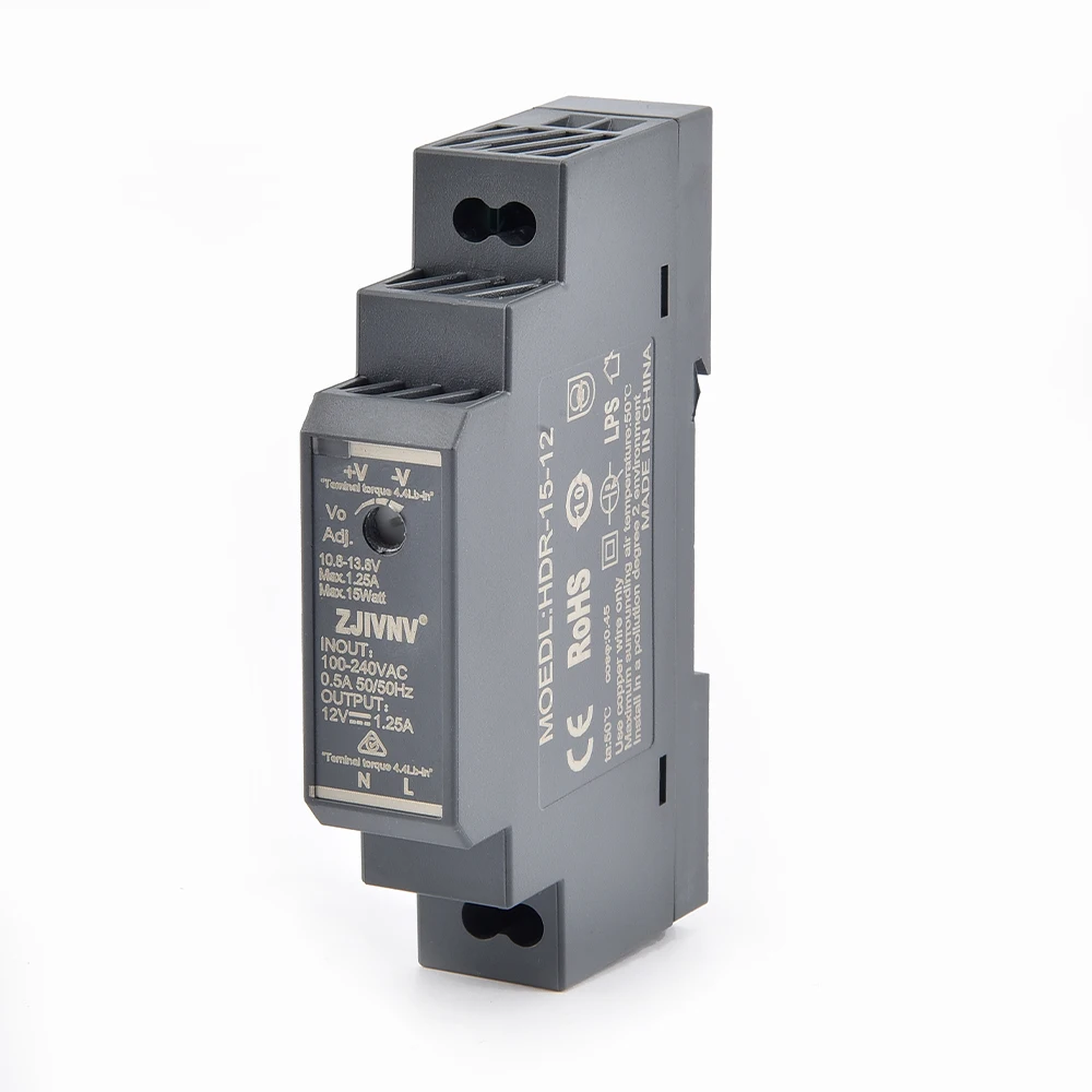 Din Rail Mounted Switching Power Supply HDR-15/30/60/100W 5V 12V 24V 48V Input  AC100-240V Mini Size smps
