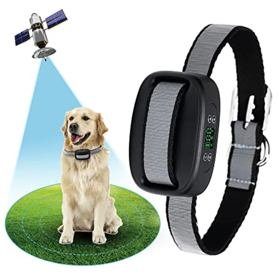 

GPS Wireless Dog FenceElectric Dog Fence Adjustable Warning Strength Rechargeable Range 98-3281ft Pet Containment System for Mo