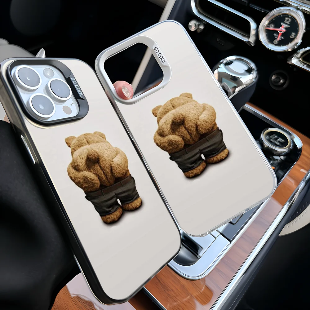 

Чехол для телефона Epc Teddy Bear Movie Ted Чехол для телефона IMD для IPhone 16, 15, 14, 13, 12, 11 Pro Max Plus Цвет, серебристый чехол