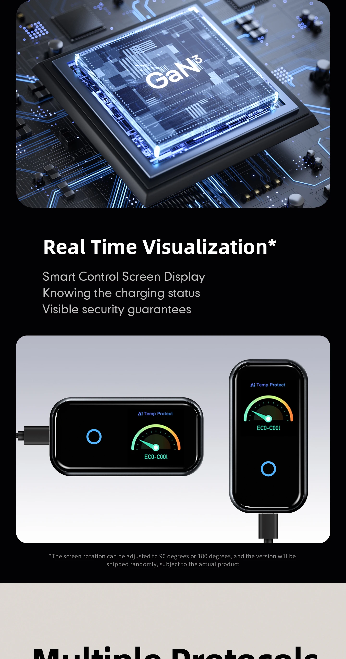 148W GaN Wandmontiertes Multi-Port-Ladegerät mit Display, 4 USB-C und 1 USB-A Schnellladeadapter für Handys und Tablets – Detail 10