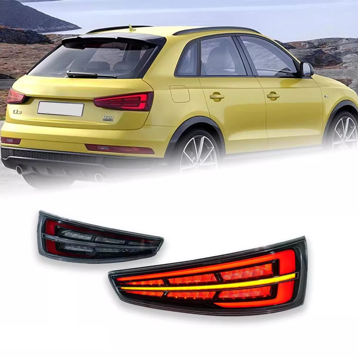 

Car Tail Lights For Audi Q3 2013-2018 LED Car Tail Lamps Daytime Running Lights Dynamic Turn Signals Car Accessories