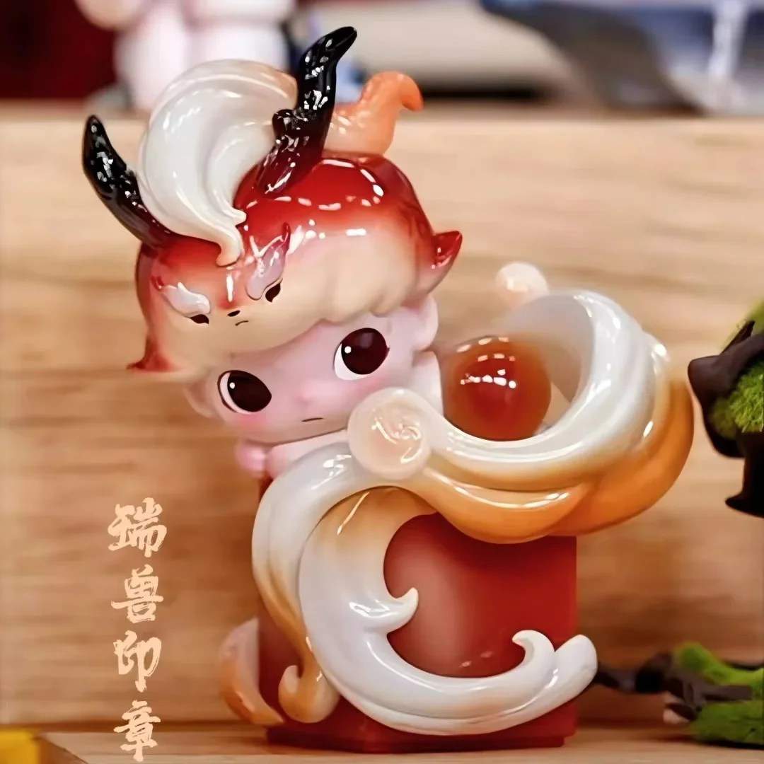 Novo genuíno dimoo histórias na xícara série figura de ação brinquedos na moda bonito modelo bonecas coleção surpresa presente aniversário