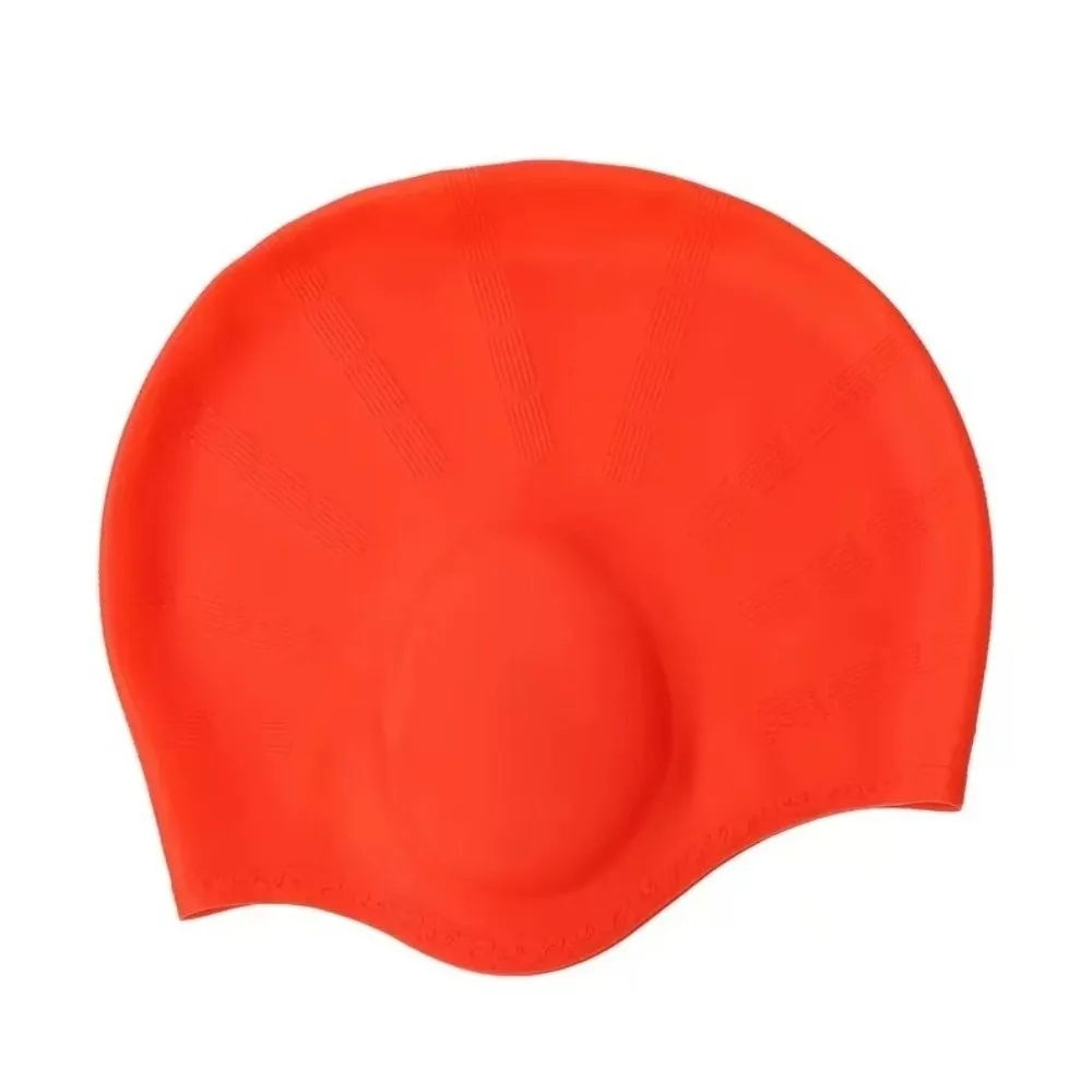 Pool-Kappe mit Ohrschutz, Silikon-Schwimmkappe, Wasserdichte Schwimmkappe, Rutschfeste Große Schwimmkappe für Kinder – Detail 3