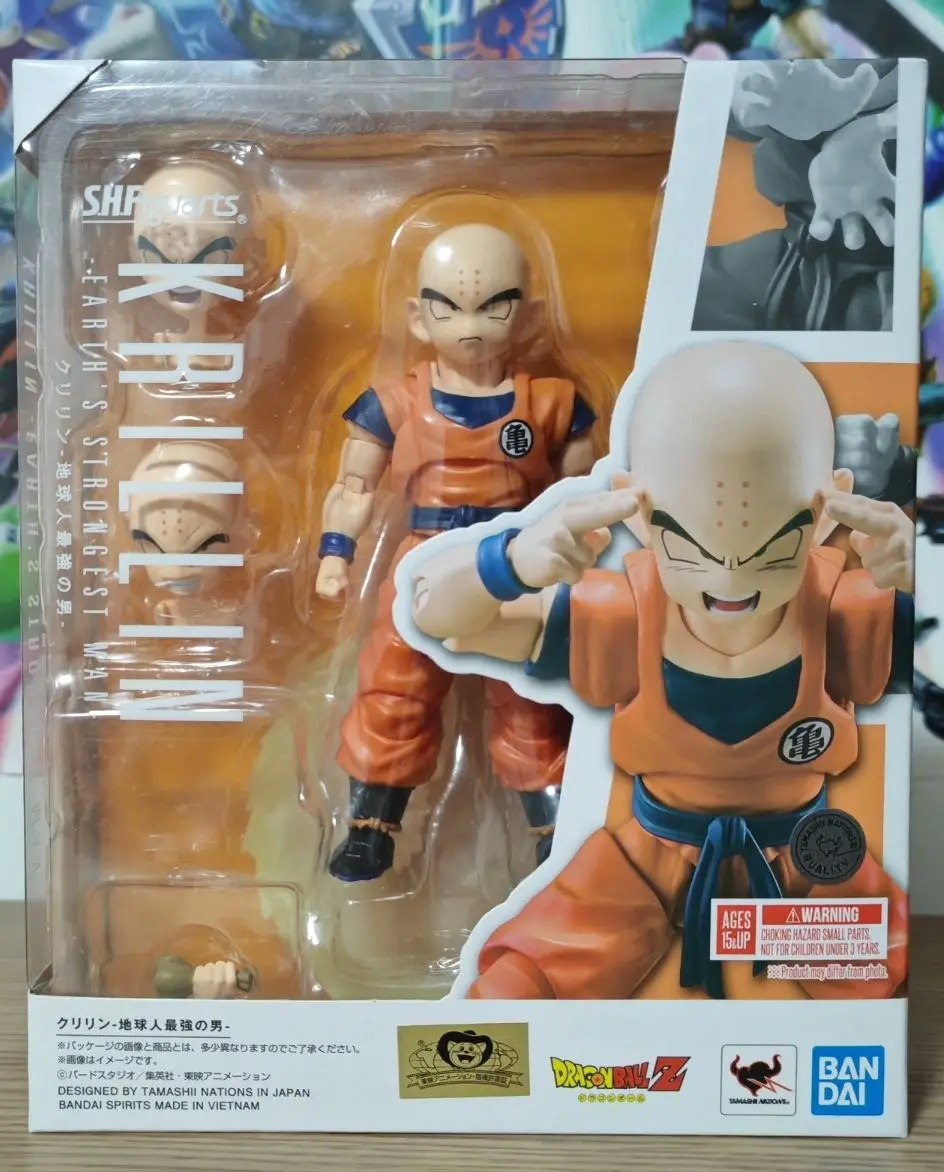

100% Original Sh Figuarts Shf Dragon Ball Krillin 2.0 Stronger Man of The Earth Action Figure Model Anime Toys FigureGift Figure
