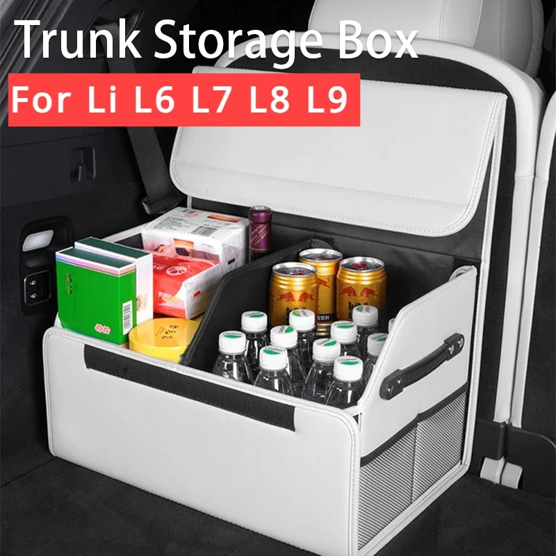 

For Li LiXiang L6 L7 L8 L9 2022 2023 2024 Car Trunk Storage Box Rear Tailbox Cargo Organizer Fit Leading Ideal L6/ L7/L8/L9