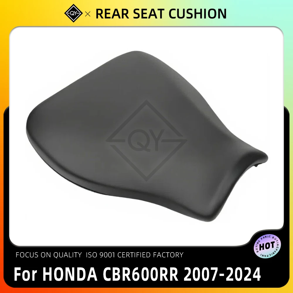 

Motorcycle Black Front Seat Cushion Pressure Relief Comfortable Passenger Pad For Honda CBR600RR 2007-2024 2022 2020 2018 2016