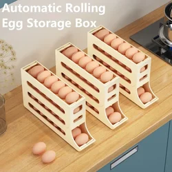 Refrigerator Egg Storage Box Kitchen Box Large Capacity Dedicated Egg Carton Rolling Egg Storage Shelf Kitchen Tool Accessories