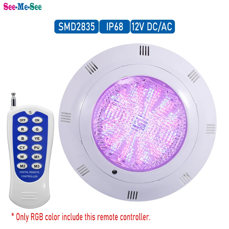 

12/15/18/24/36/45W Swimming Pool Light with Remote Controller RGB Multi Color Outdoor LED Underwater AC12V IP68 Waterproof Lamp