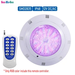 12/15/18/24/36/45W Swimming Pool Light with Remote Controller RGB Multi Color Outdoor LED Underwater AC12V IP68 Waterproof Lamp