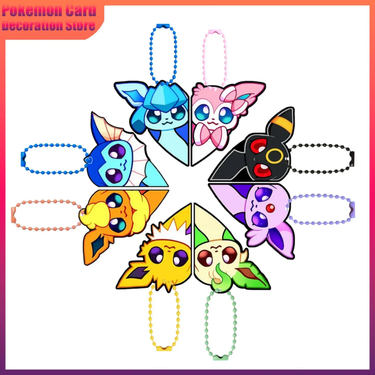 

Pokemon Eevee Umbreon Espeon Sylveon Jolteon Flareon Acrylic Keychains Diy Action Figures Anime Classics Game Collection Toy