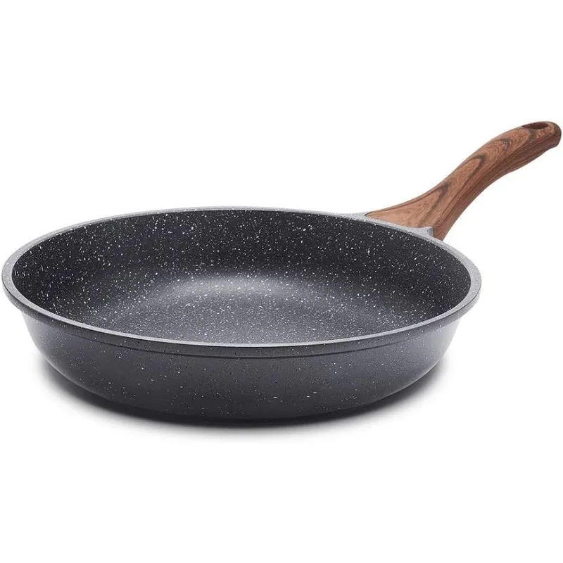 Nonstick Frying Pan Skillet, Swiss Granite Coating Omelette Pan (8/9.5/10/11/12.5 Inch) (9.5 Inch)