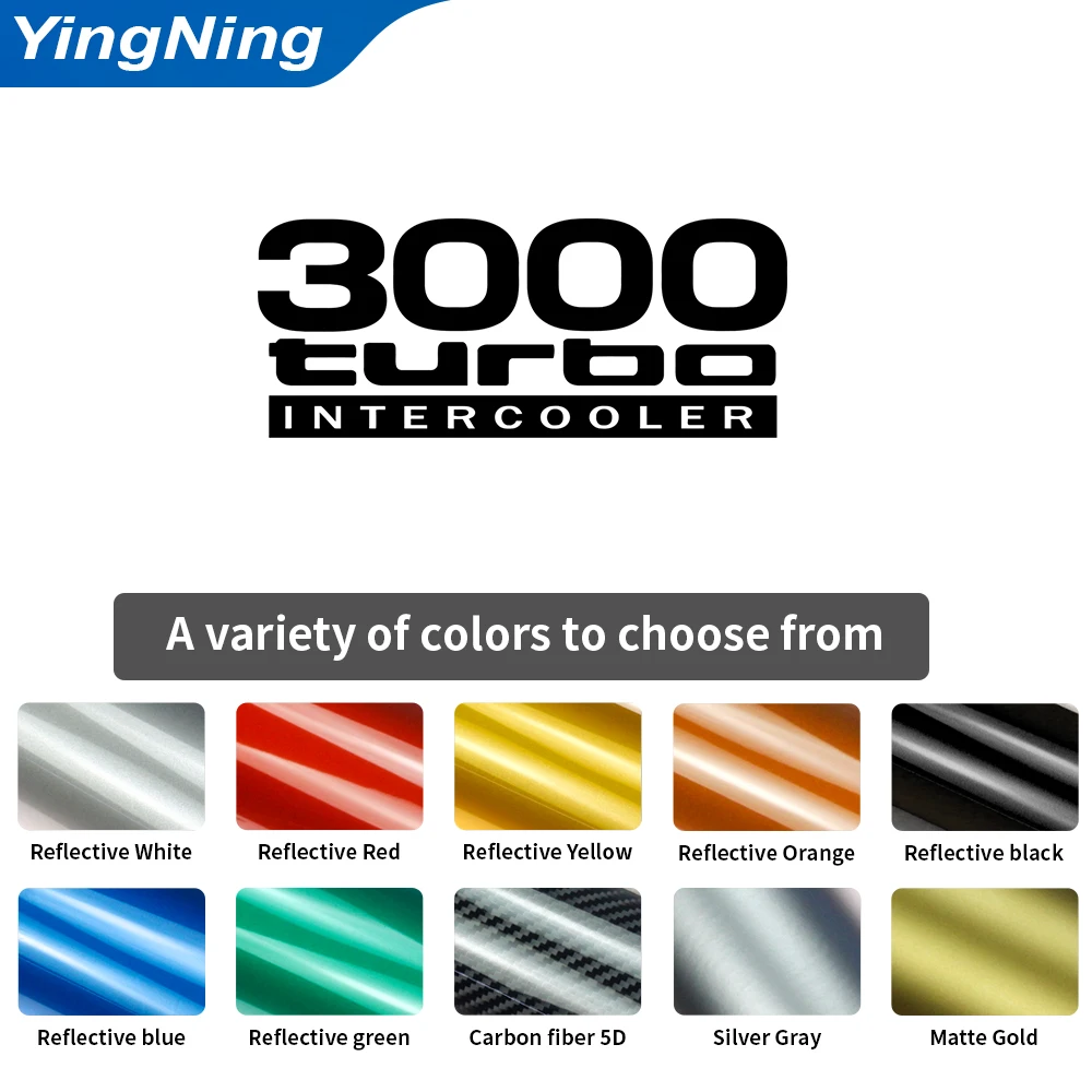 Vinyl Sticker For Toyota Land Cruiser Prado 90 120 Trunk 3000 Turbo Reflective Decal Fender  Intercooler Graphics  Accessories