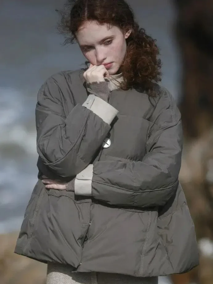 

2025 Winter Women's Down Jacket Loose Commuter Simple Jacket