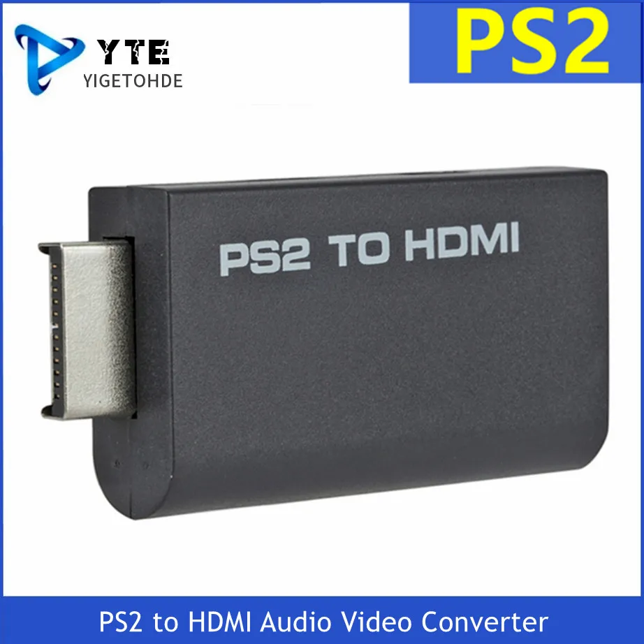 YIGETOHDE PS2 to HDMI 480i/480p/576i Audio Video Converter With 3.5Mm Audio Output Supports All PS2 Display Modes PS2 TO HDMI