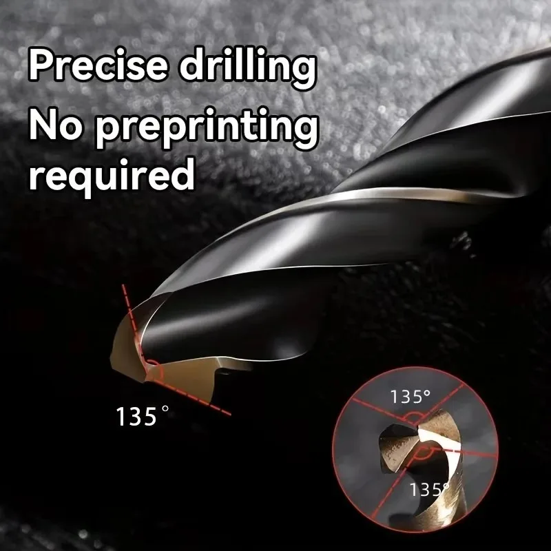 15PCS HSS M35 Cobalt Coated Twist Drill Bit Set 1.5mm To 6.5mm Drill Bits For Wood Metal Drilling Power Tool Accessories