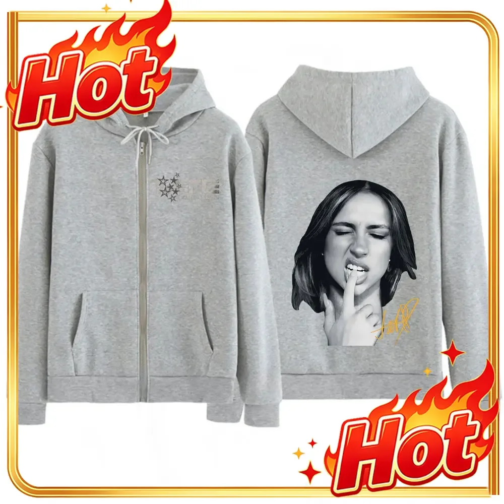 Tate Mcrae Album So Close To What Miss Possessive 2025 World Tour Zipper Hoodies Winter Oversized Hip-hop Zip Up Sweatshirts Top