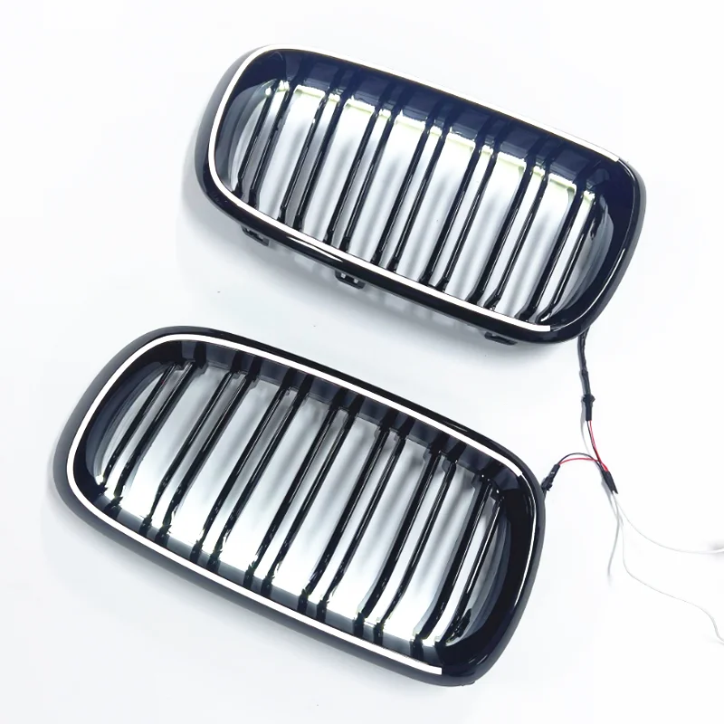 

Car Front Kidney Grille Grill Front Hood Grill Mesh LED Lighting Kidney Grille For BMW 3 Series F30 2010-2019