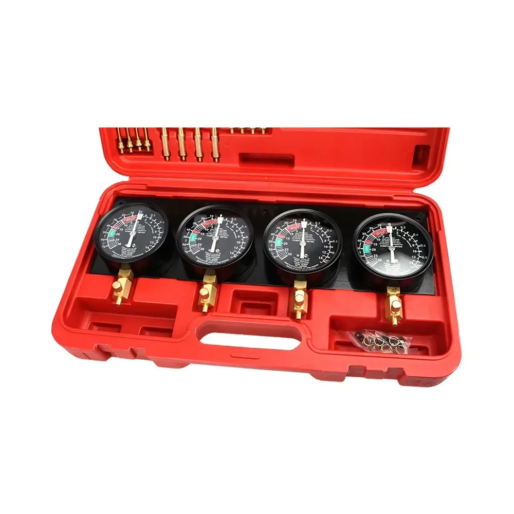 Nick 2026 Compression Gauge Tester Automotive universal 4pcs Motorcycle Fuel Vacuum Carburetor Car Tool