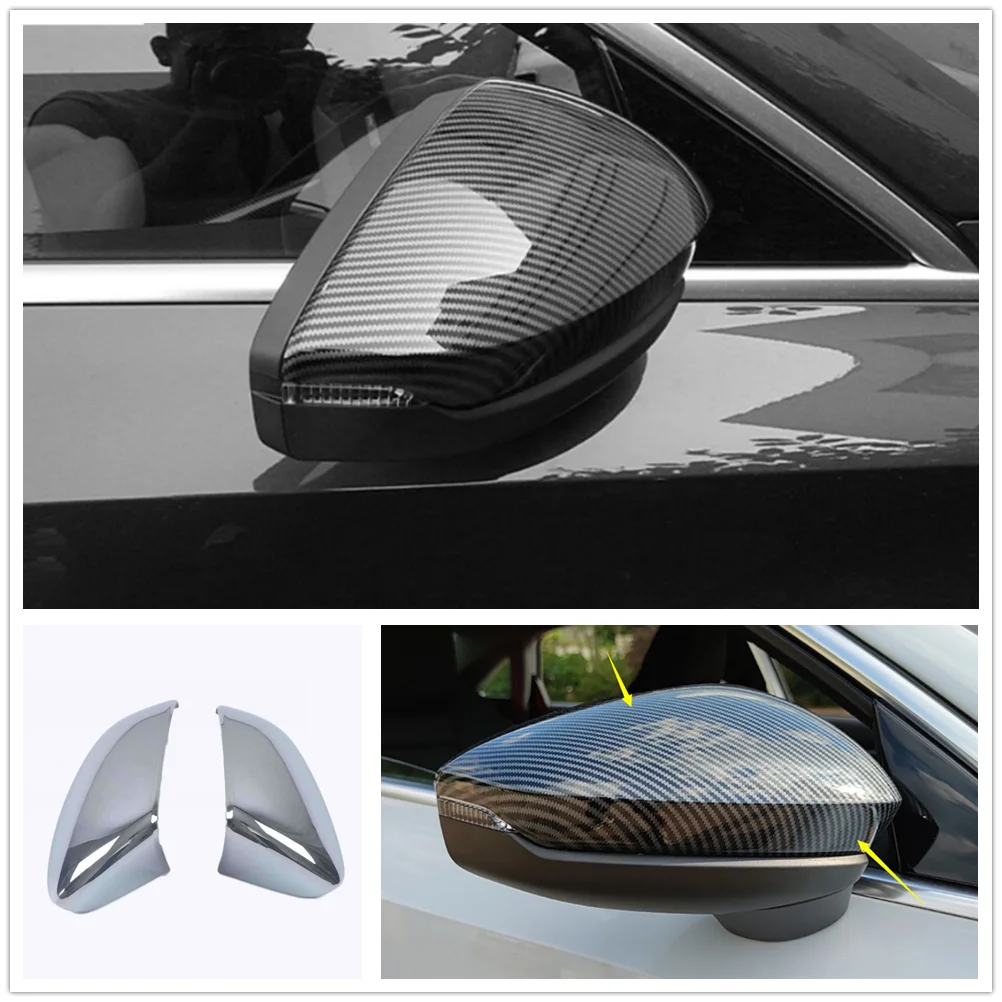 

For Audi A3 8Y Sedan Sportback 2021 2022 External Accessories Mirror Cover RearView Mirror Cover Carbon Fiber Color