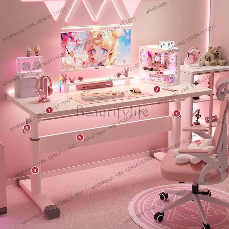 FG Minimalist Writing Office Desk Bedroom Working Study Vanity Simple Office Desk Unique Bedroom Escrivaninha Postmodern Furnitu