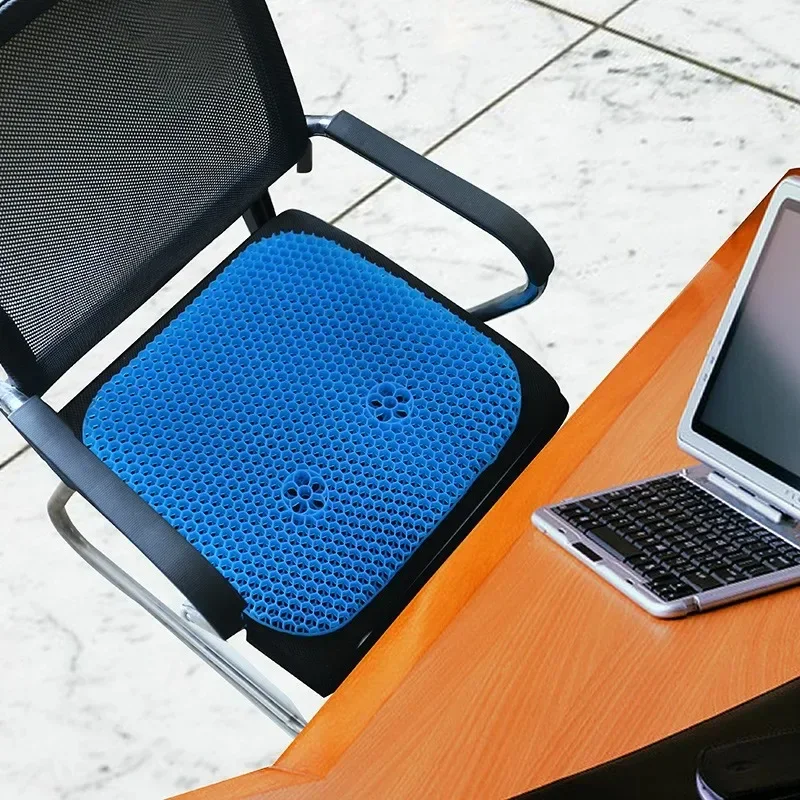 Decompress Gel Seat Cushion Breathable Honeycomb Design For Pressure Relief Back Tailbone Pain Home Office Chair Cars Decoration