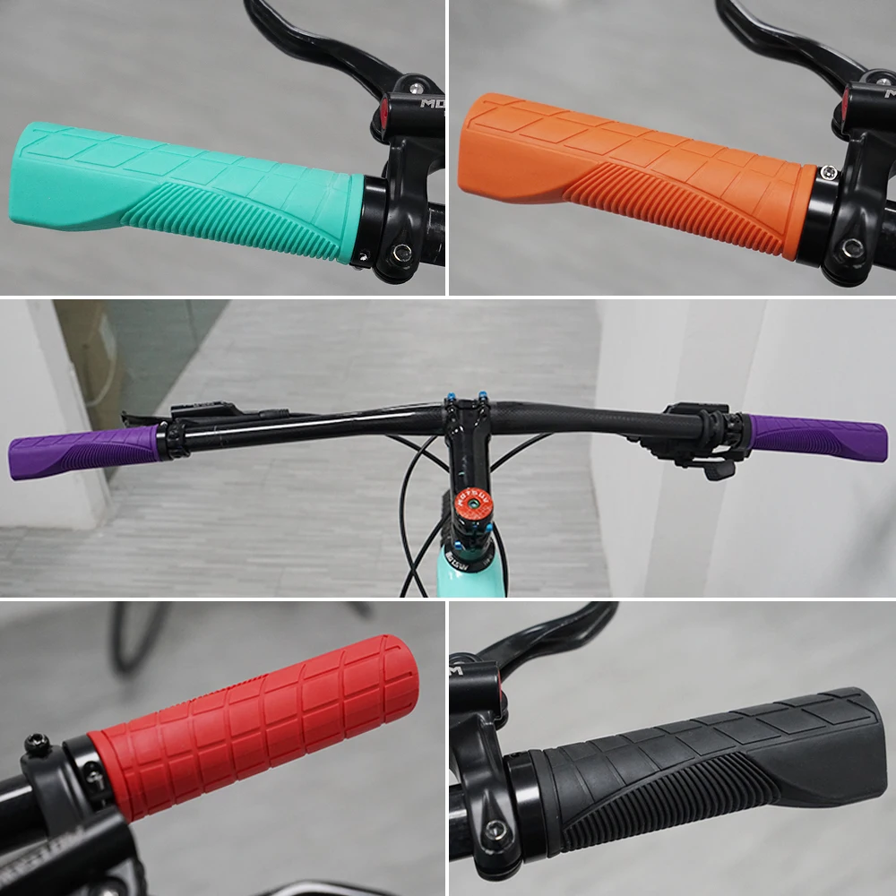 MOTSUV MTB Bicycle Grips Bike Handlebar Grip Shockproof Anti-Slip Bike Handle Cuffs Cover Ergonomic Rubber Cycling Handle Grips