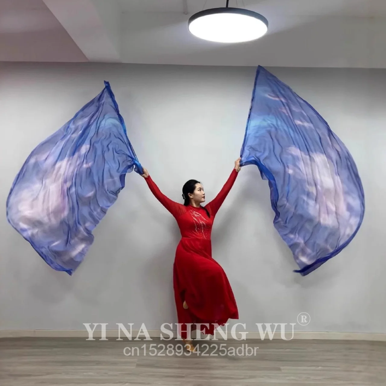 밸리 댄스 액세서리 댄스 플래그 160*110cm 그라디언트 색상 성인 여성을위한 한 쌍의 플래그 무대 공연 연습 소품