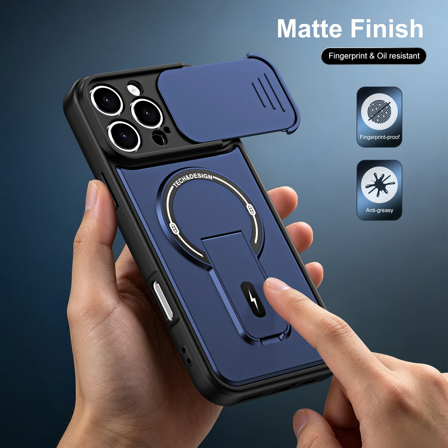 Magnetische Autohalterung für MagSafe-Hülle für iPhone 17 16 13 15 Pro Max, stoßfeste Panzerhülle mit Linsenschutz – Detail 9