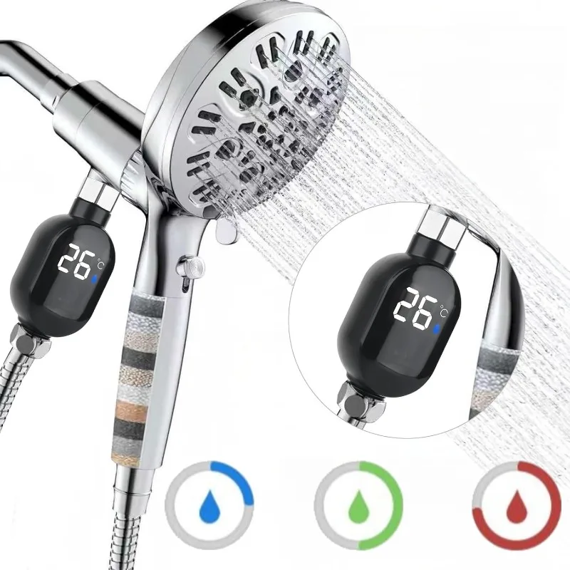 LED Digital Shower Temperature Gauge Waterproof Smart Monitor for Baby Bath Bathroom Accurate Safe Durable Display 0℃~99℃