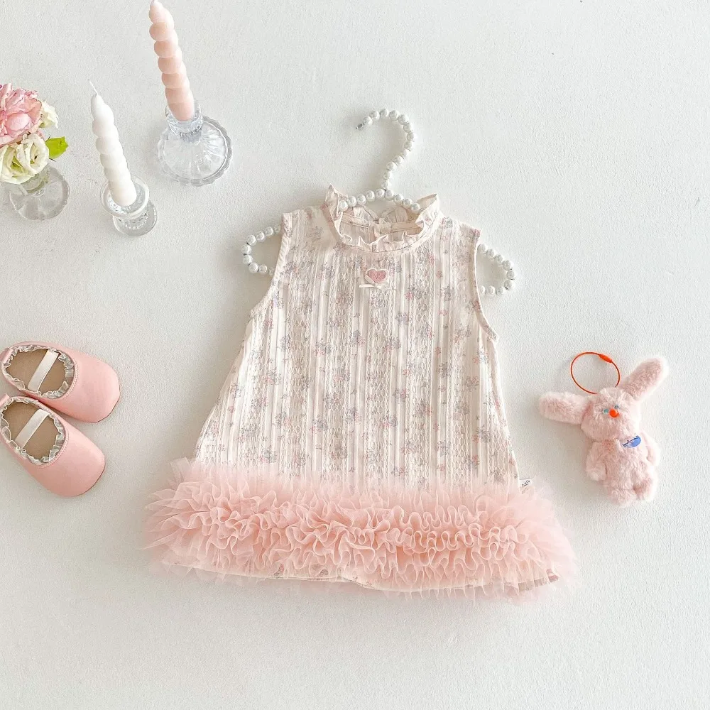 

Princess Girls Dress 0-5Years Toddler Kids Sleeveless A-line Flower Dresses Outfits Summer Clothes