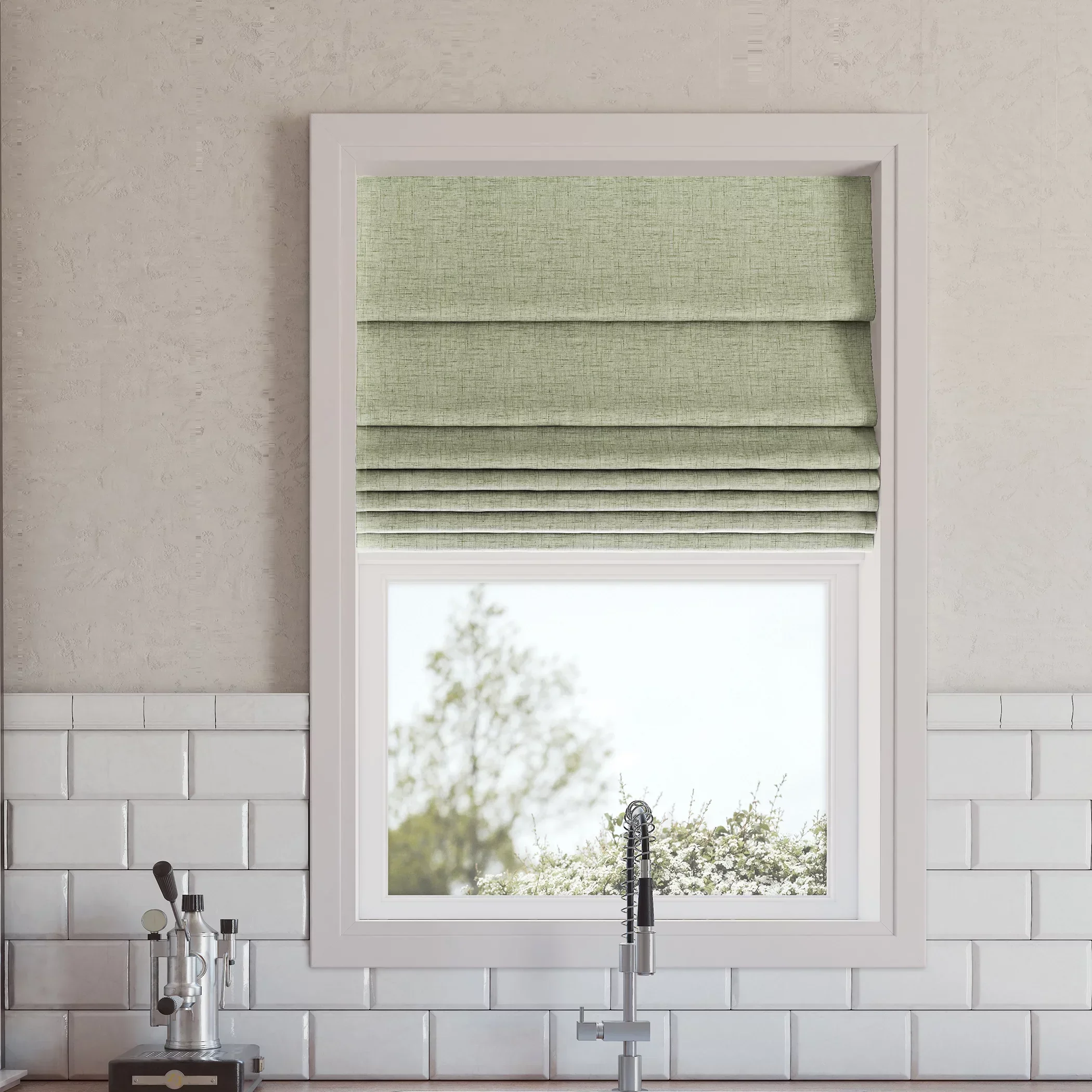 Guangzhou Factory Sale Roman Curtain Blind Shade Linen Fabric Electric Roman Blinds Custom Motorized Roman Blinds