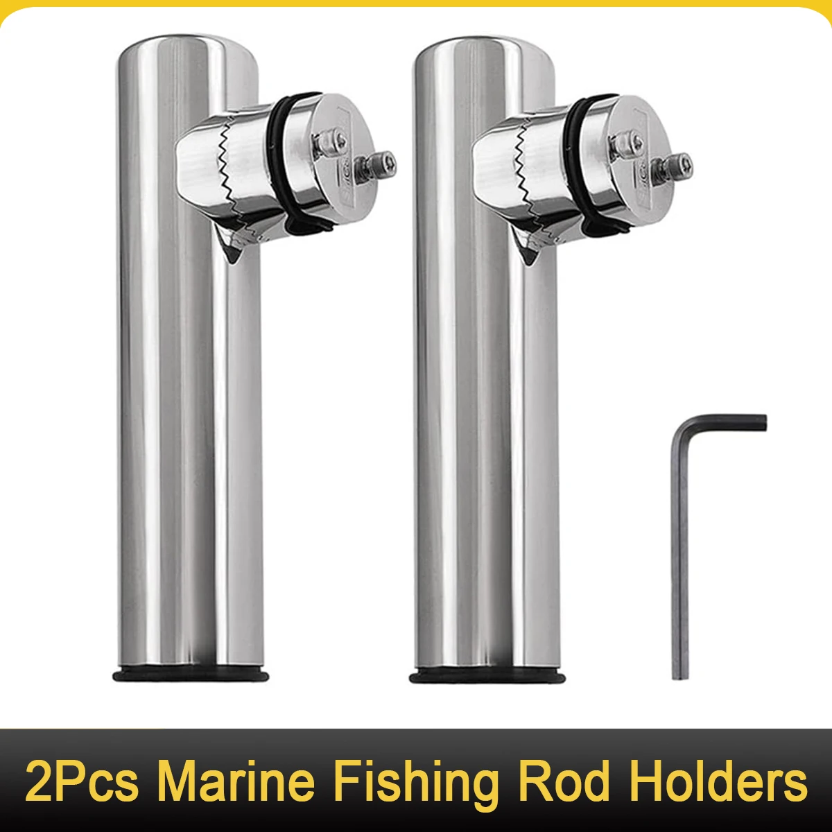 fishing rod holders for boats without Holder Kit less design 2 Pcs Stainless Steel Marine