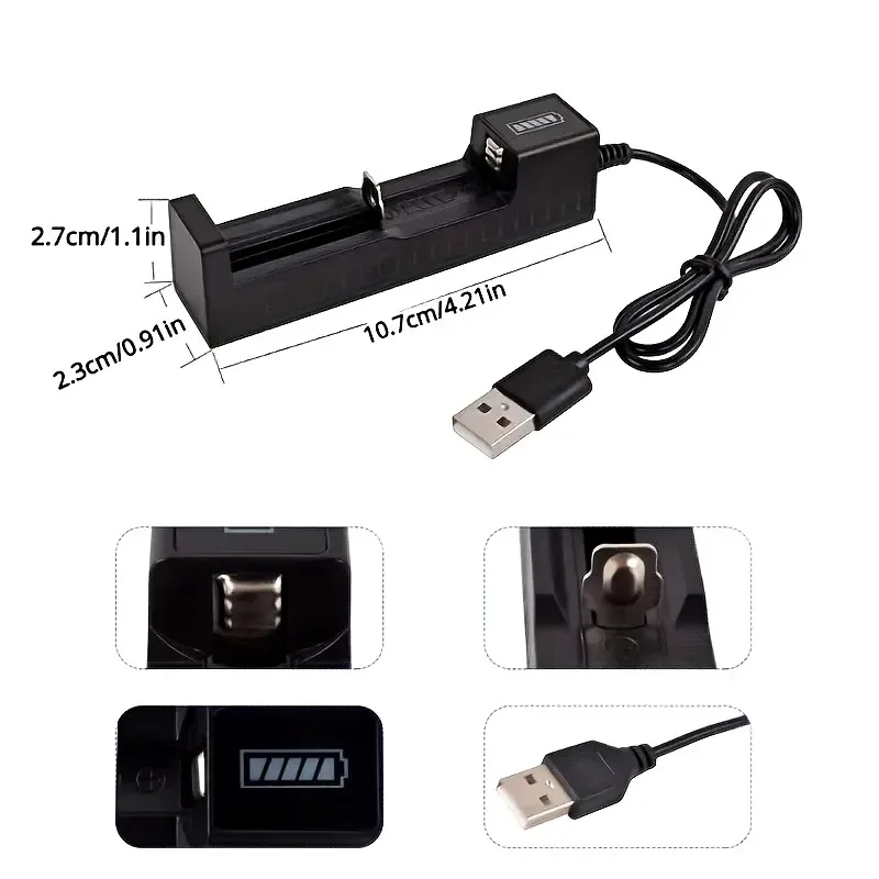 XIAOMI Dual Battery Charger Black 12 Slots For 18650 Charging 4.2v Rechargeable Lithium Battery Charger For Laser Flashlight