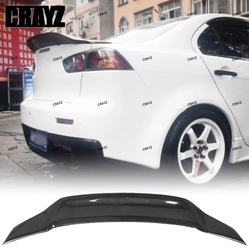 For Mitsubishi Lancer EX EVO Spoiler 2008 To 2016 High Quality Carbon Fibre/ABS Car Rear Trunk Cover Wings Spoiler Airfoil view 3