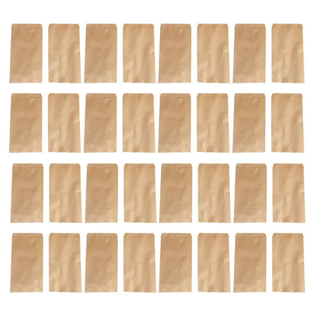 

100pcs Kraft Paper Bag Storage Bag Portable Bag Packaging Pouch Garden Tool (6x10cm, Adhesive, 100pcs/Pack)