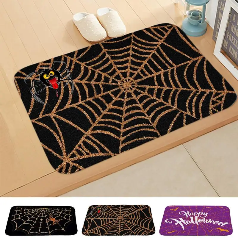 Doormat Halloween Horror Spider Rug Non-slip Carpets Bathroom Bath In Wash Basin Bathtub Side Floor Rug Kitchen Floor Mat