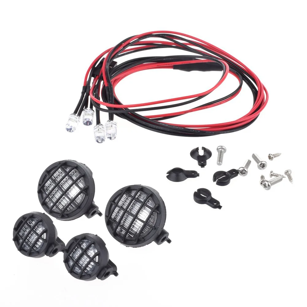 1Set LED-Scheinwerfer Dachleuchte Lampenschirm Geeignet für 1/10 RC Crawler Auto Traxxas TRX4 Axial Scx10 Tamiya Axial Traktor